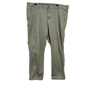 Gap Girlfriend Khaki Pants For Women Size 12 Cotton Blend Light Green